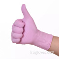 Gants de spa à salon de beauté rose gants en nitrile